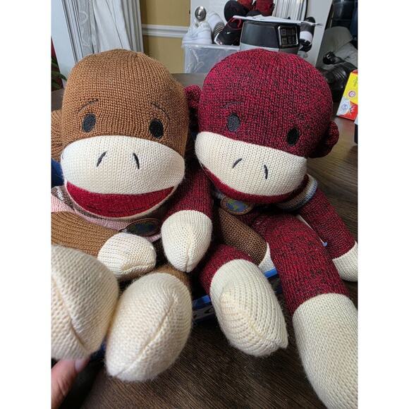 Cuddly Classics Sock Monkeys Dan Dee New Stuffed Toy - Picture 9 of 13